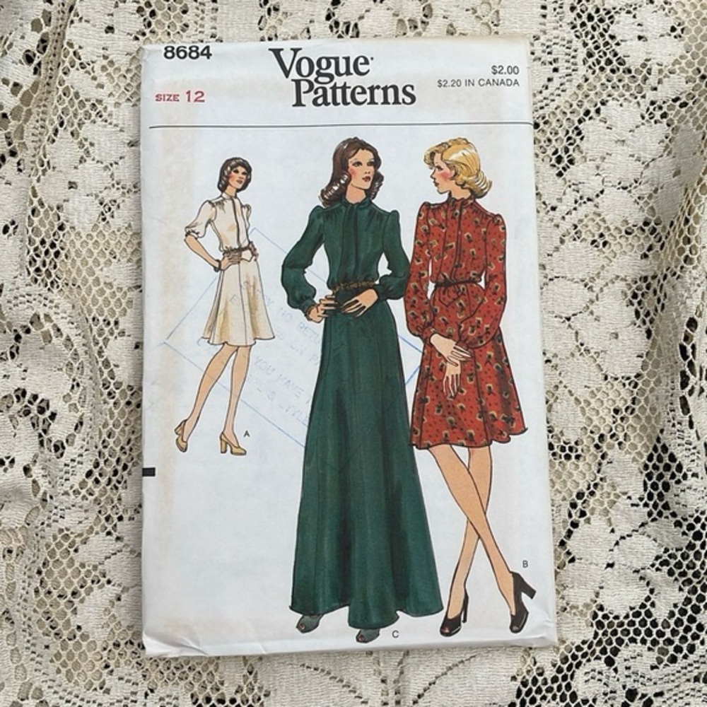 Vtg‎ 1970s Dress pattern